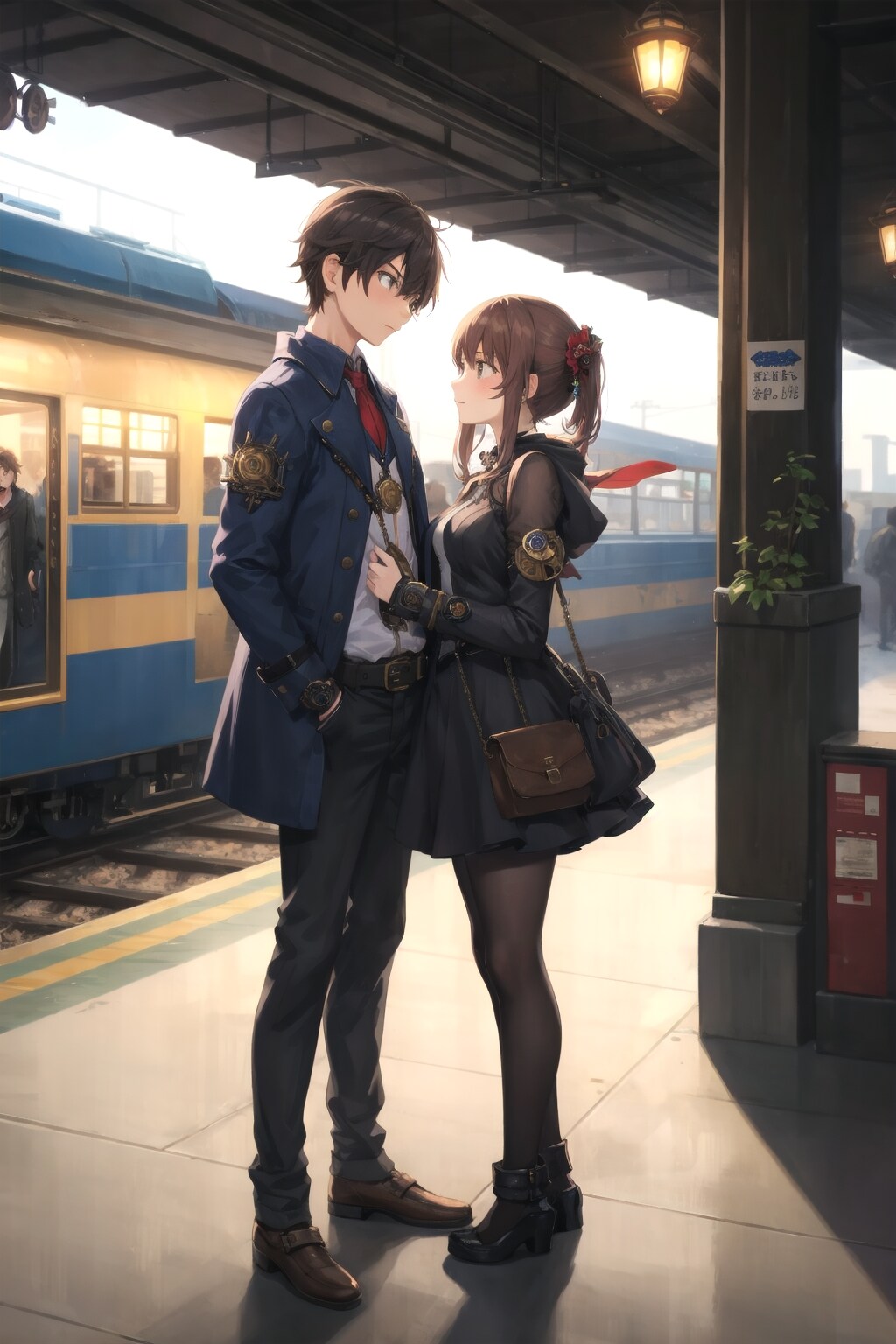 スチームパンクの駅で