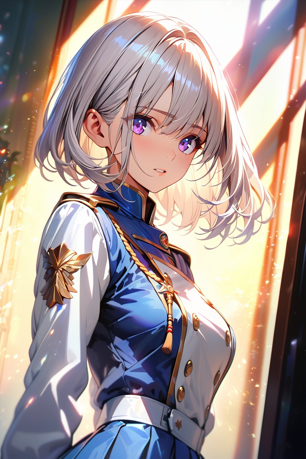 （６７８HQ）銀髪ちゃん軍服 | の人気AIイラスト・グラビア