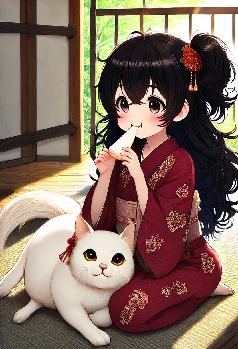 猫と一緒
