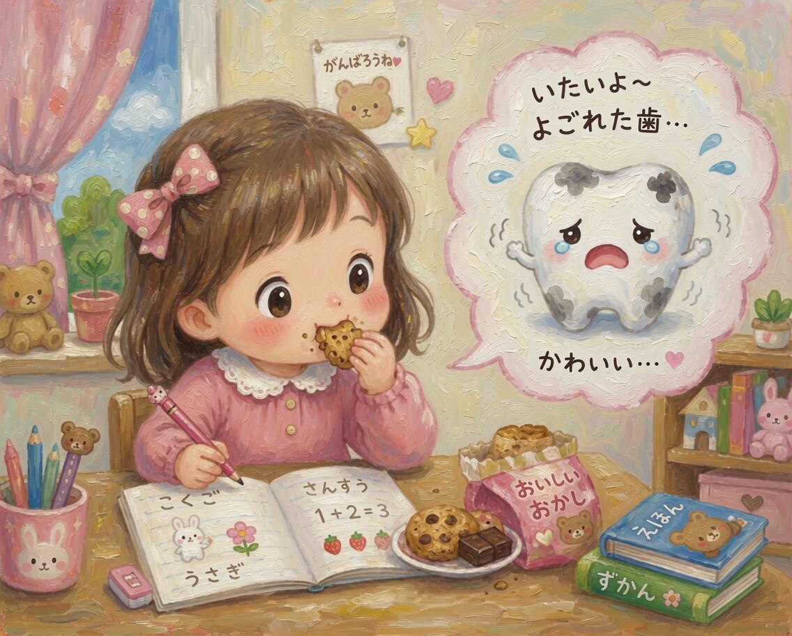 おべんきょうしながらたべちゃうもん