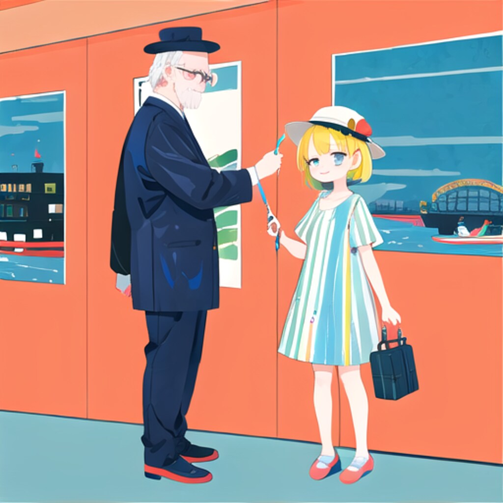 爺ちゃん、孫とお出かけ