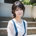 AIポートレート　籠を持つ少女 2枚目