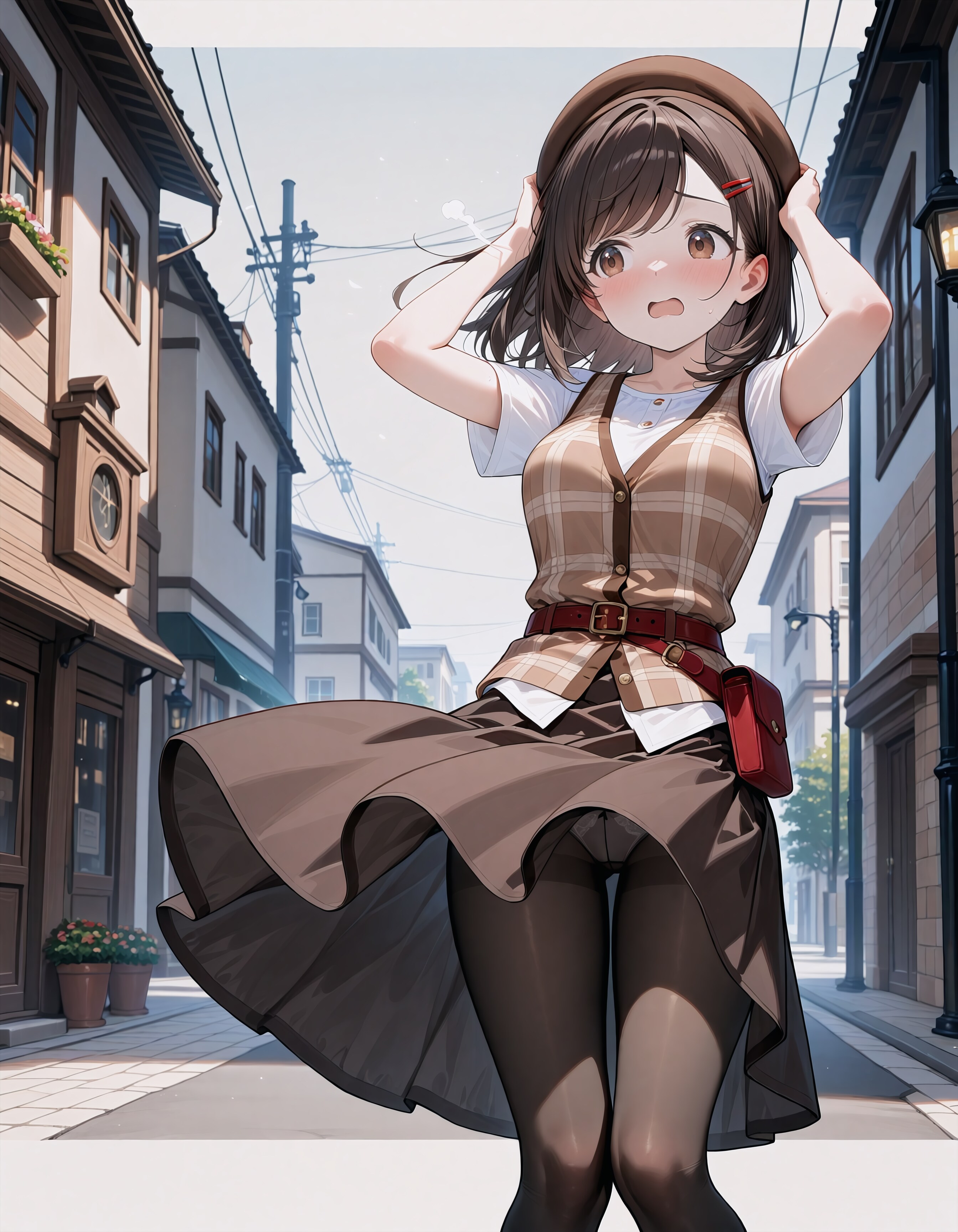 わわっ 突風…！