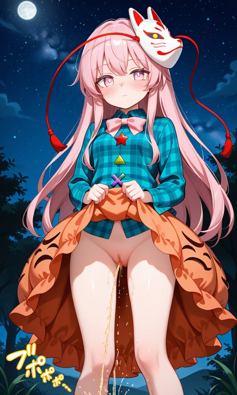 立ちションする少女(東方)