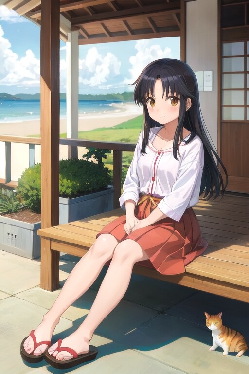 猫と女の子