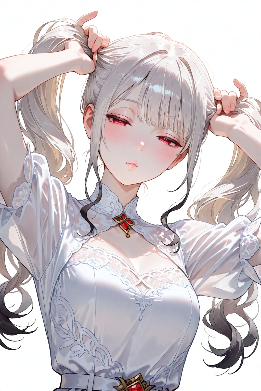 手ツインテ白い人 | の人気AIイラスト・グラビア