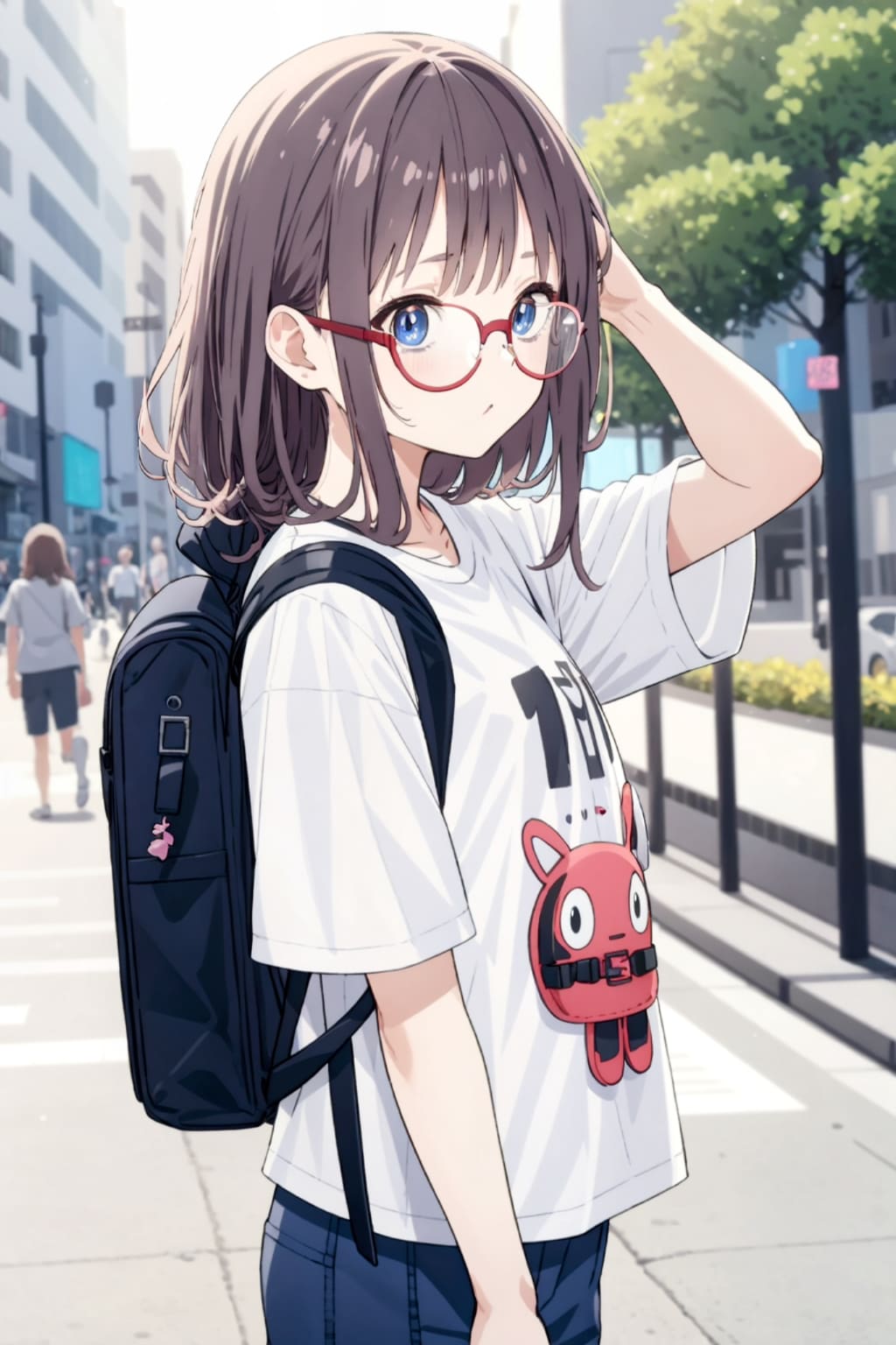 アニメTシャツ着た、#AQUA＋#HALO姉やん2 | の人気AIイラスト・グラビア