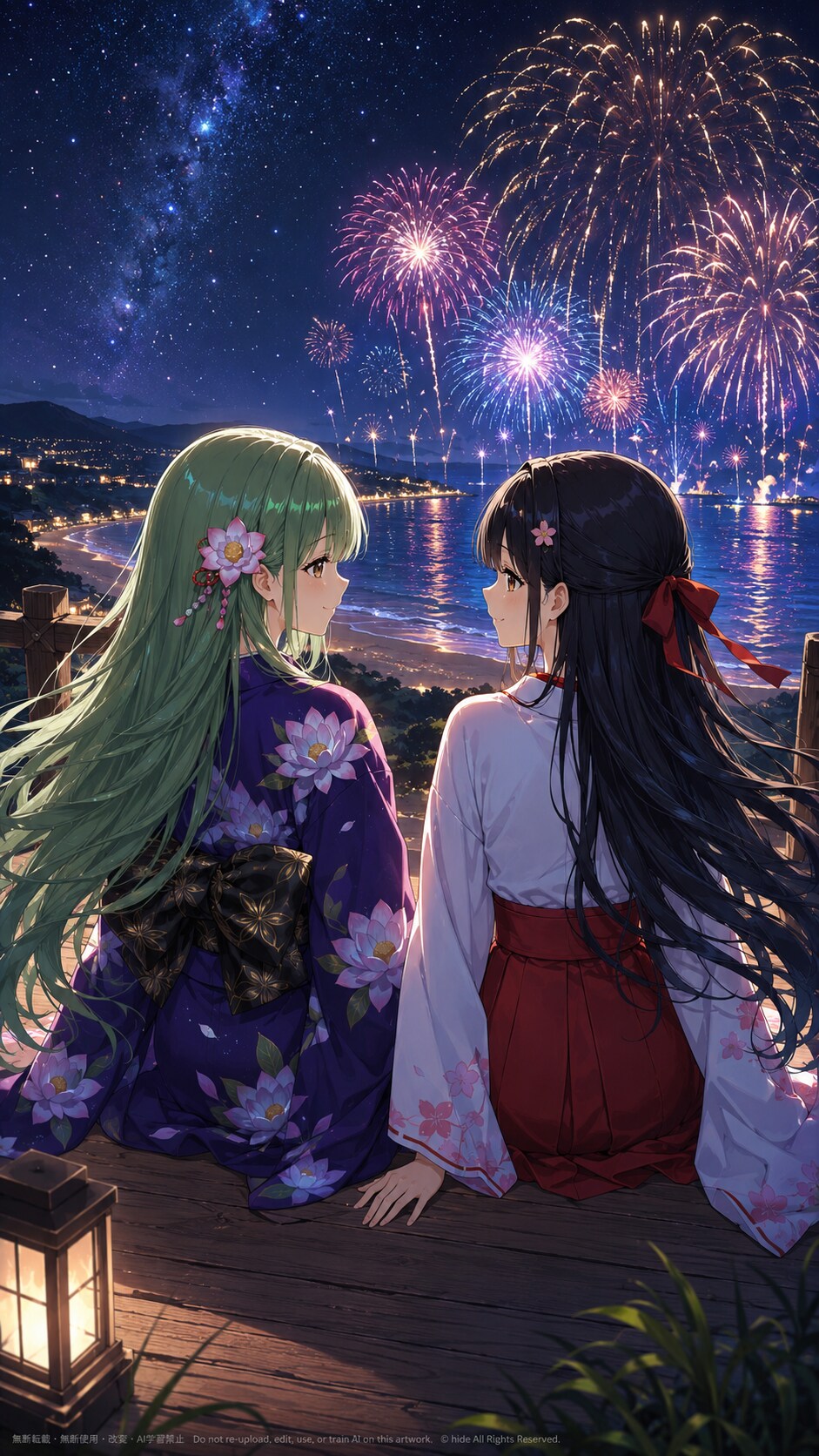 🎆 君と見上げる、夏の花火 🎆 | の人気AIイラスト・グラビア