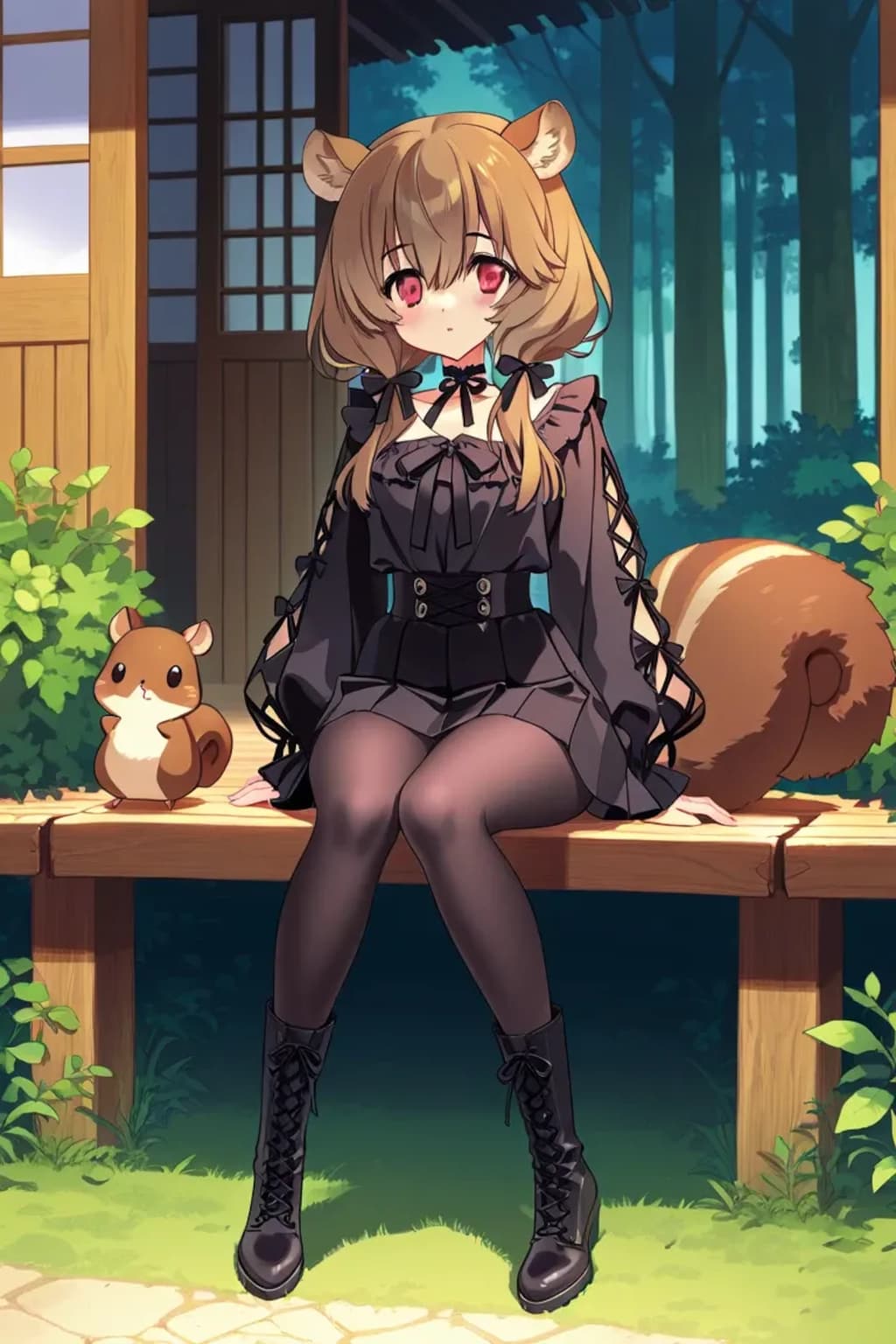 シルちゃんの森CARNELIAN風タッチ《おいでよ どうぶつの娘SeaArt》