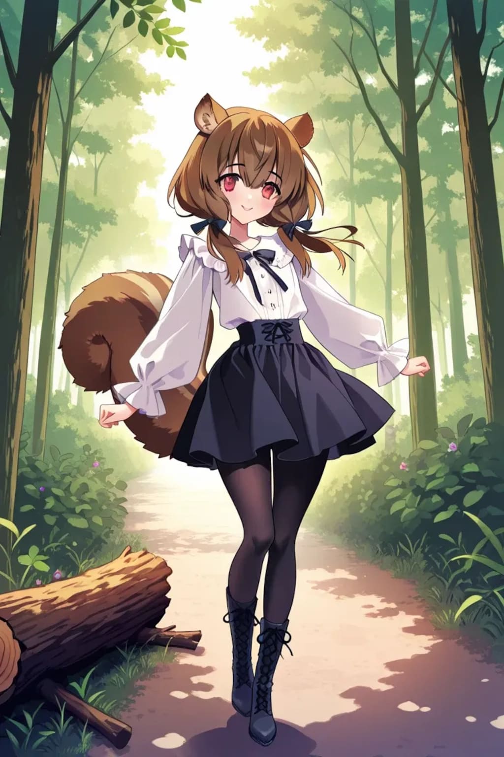 シルちゃんの森CARNELIAN風タッチ《おいでよ どうぶつの娘SeaArt》