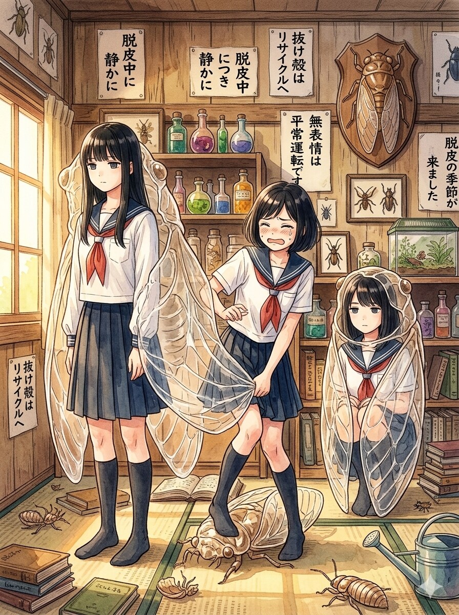 脱皮に失敗したｗｗ | の人気AIイラスト・グラビア