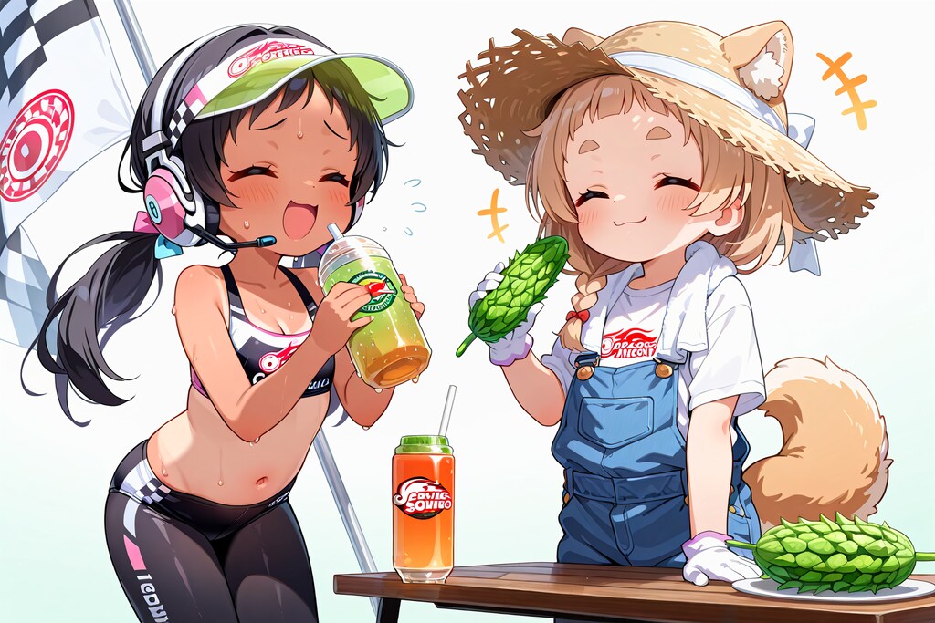 柴犬農家の特製ゴーヤスポドリをたくさん飲まされるアグロ🐟さんちの幸多さん