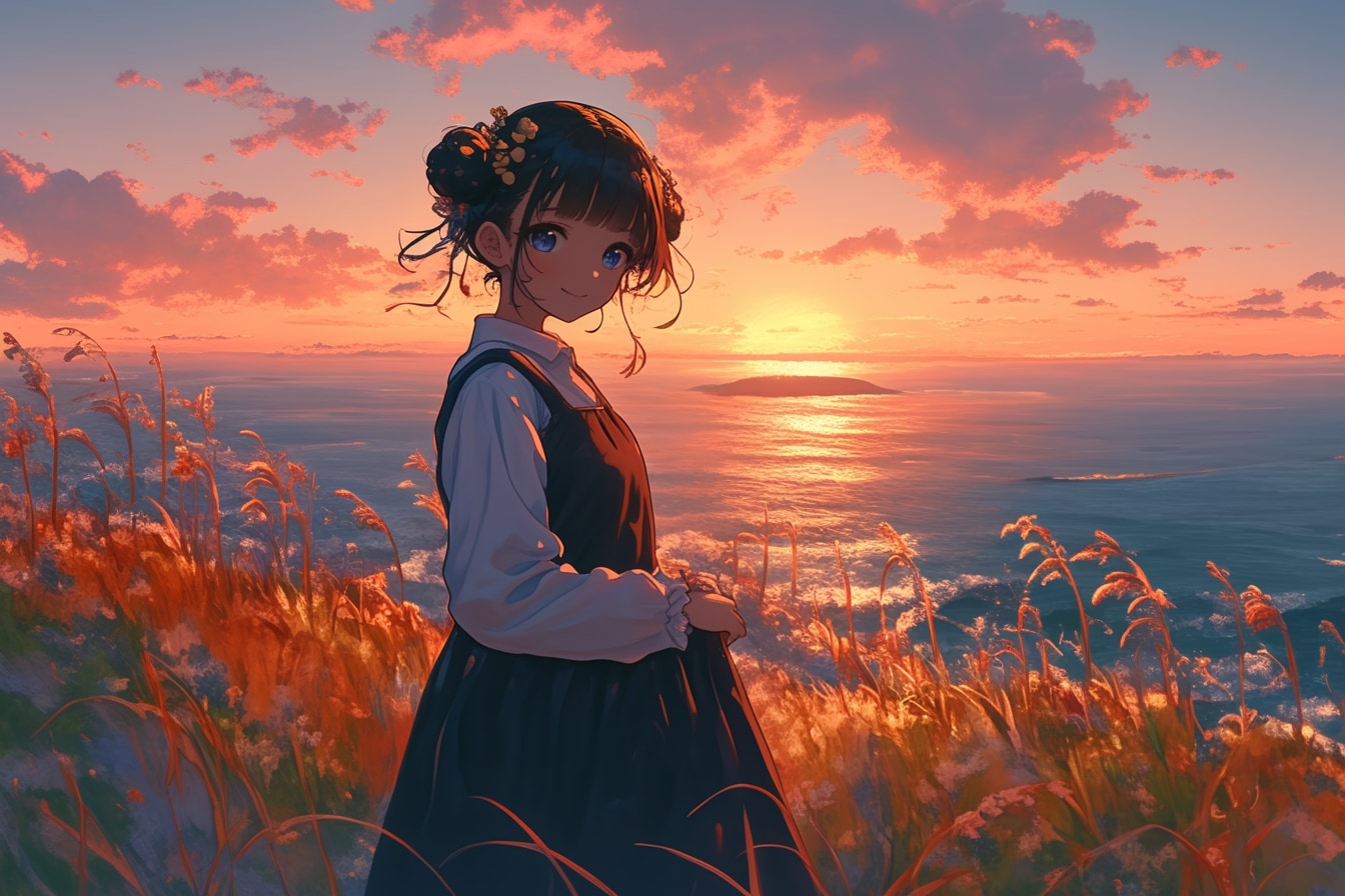 夕暮れのおだんごちゃん🍡✨151 | の人気AIイラスト・グラビア