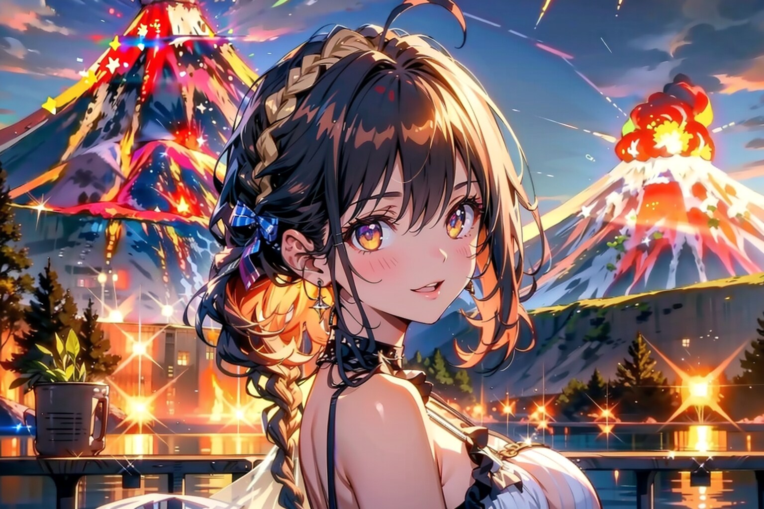 噴火頻発地帯にて | の人気AIイラスト・グラビア