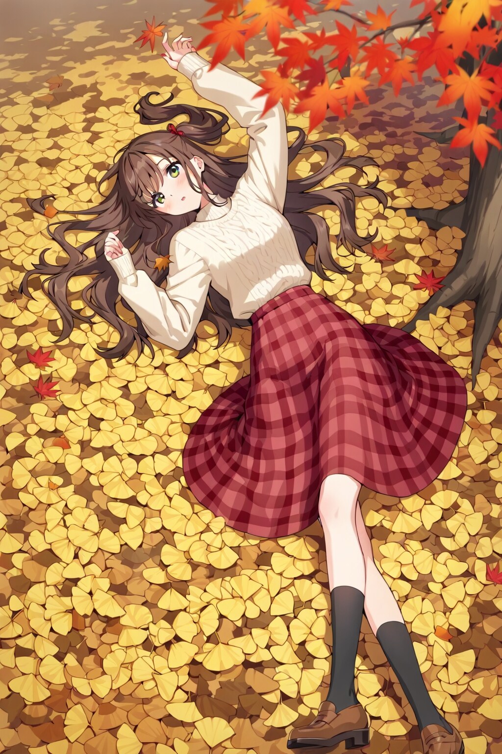 落ち葉の上で🍂