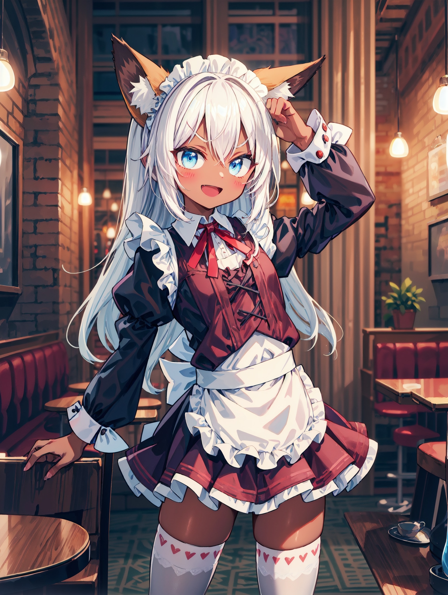 メイド服狐娘 | の人気AIイラスト・グラビア