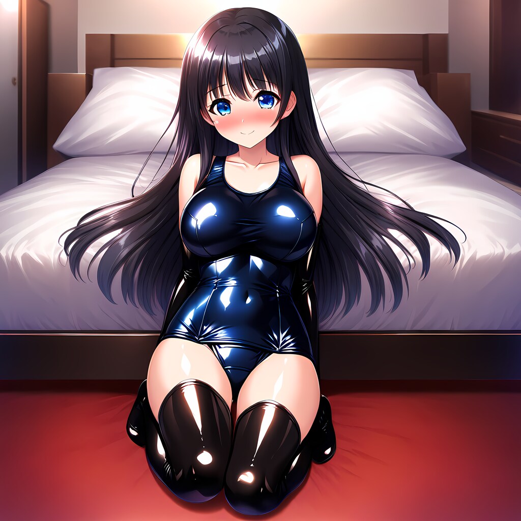 旧型スクール水着長手袋サイハイソックス