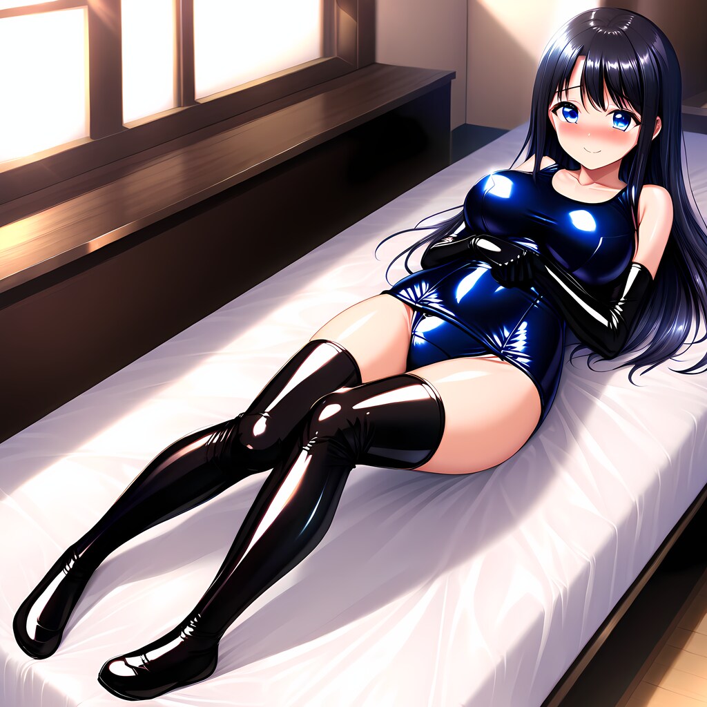 旧型スクール水着長手袋サイハイソックス