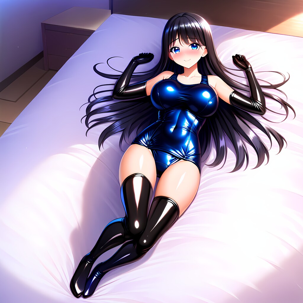 旧型スクール水着長手袋サイハイソックス