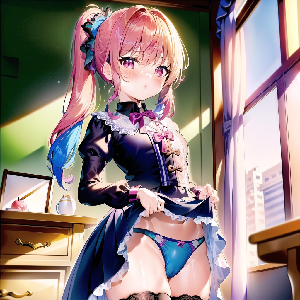 たくし上げサイドテール