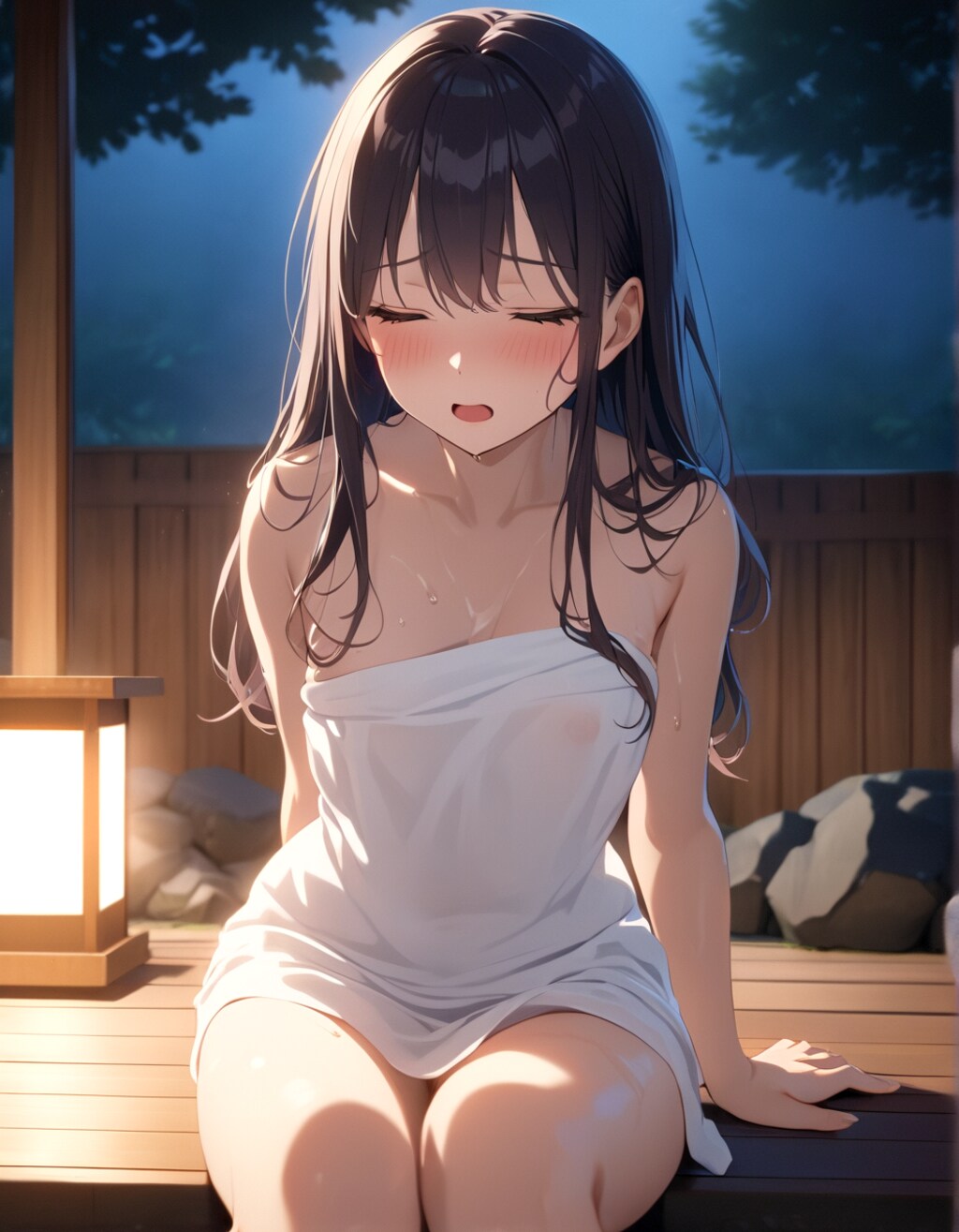 透けタオル