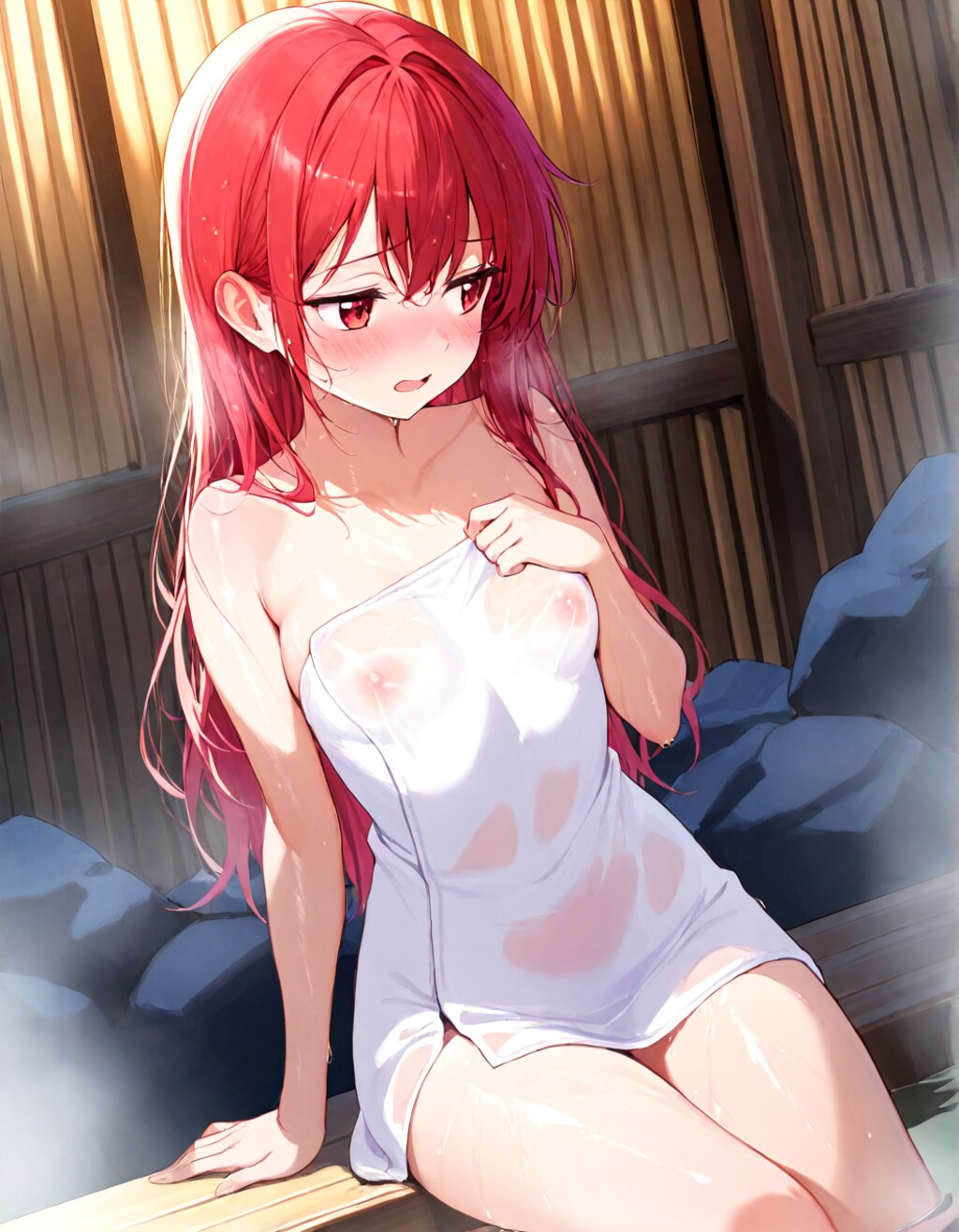 透けタオル