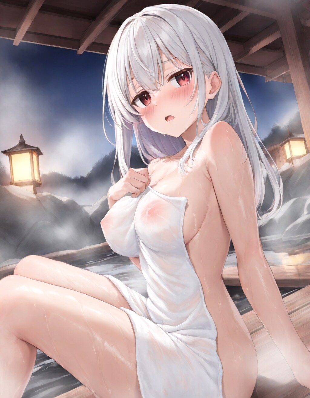 透けタオル