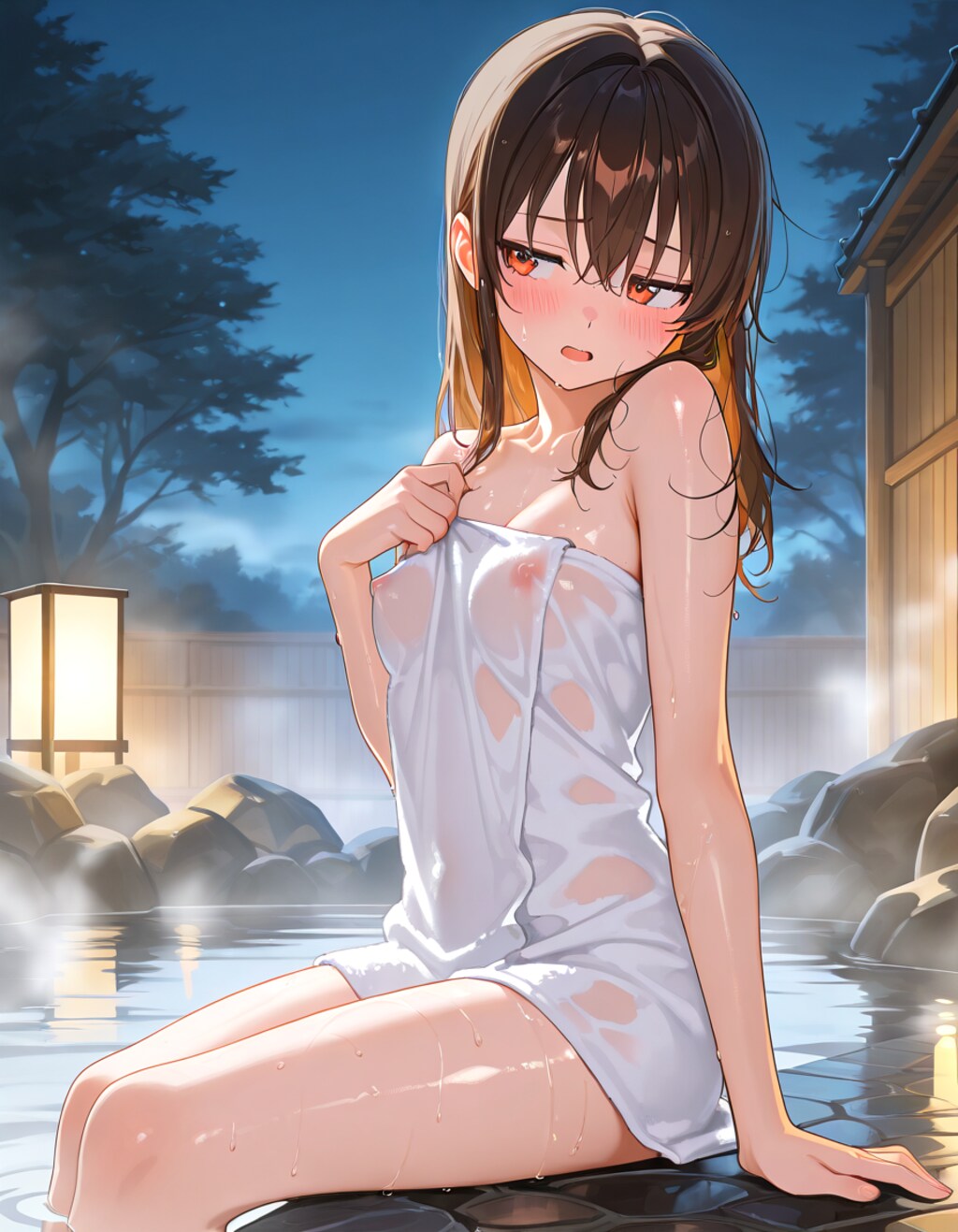 透けタオル