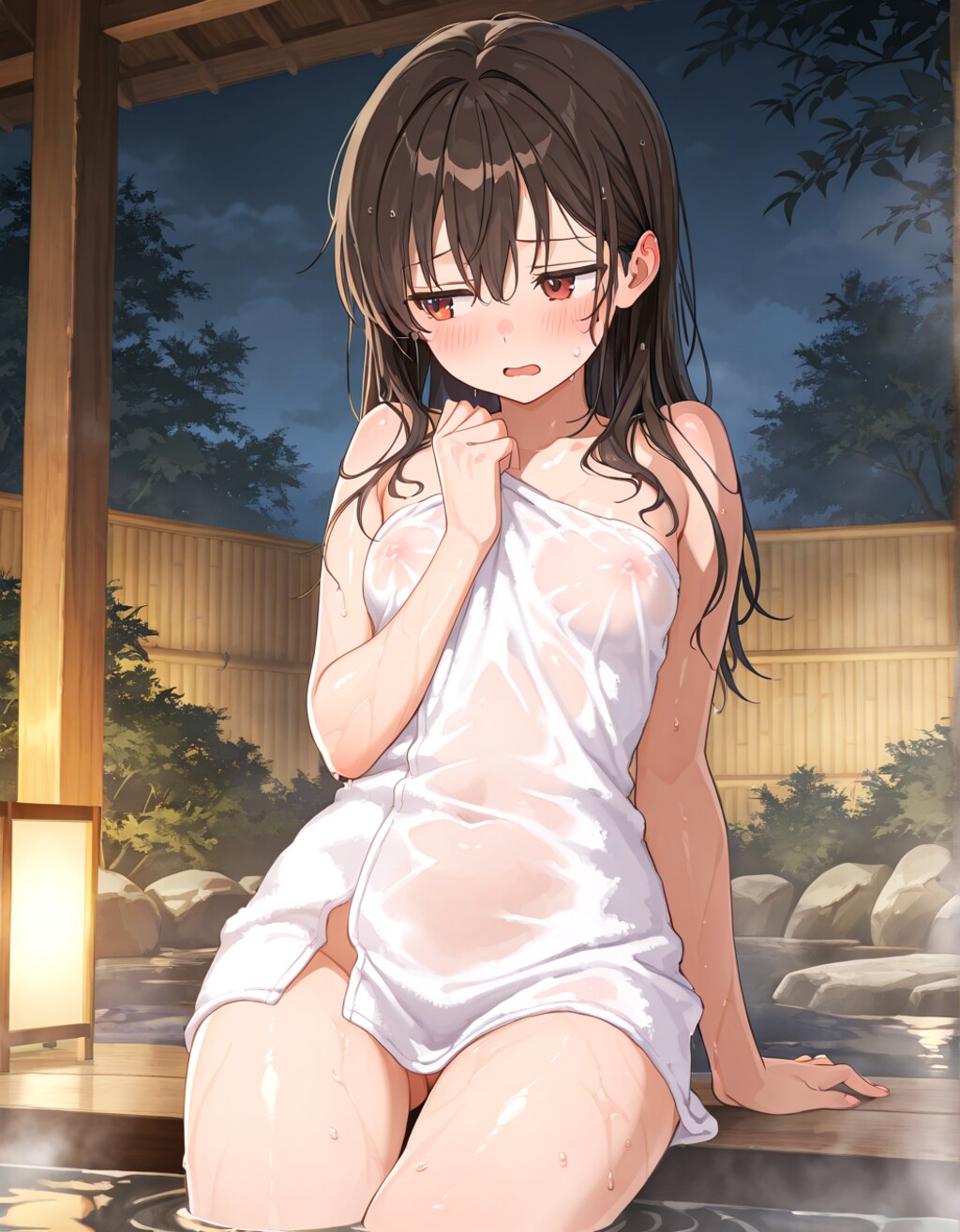 透けタオル