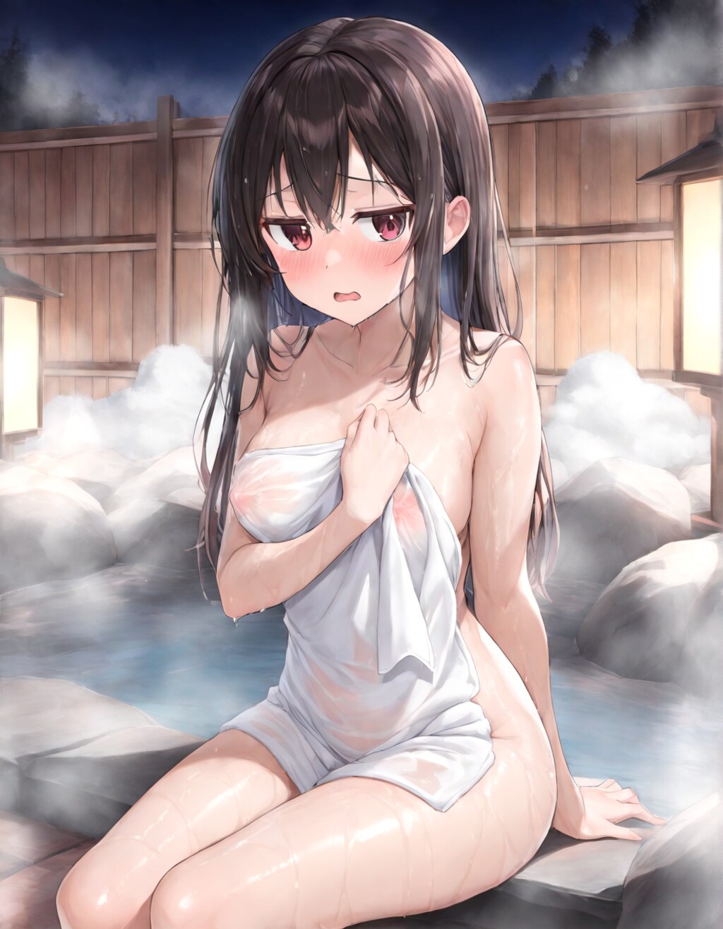 透けタオル
