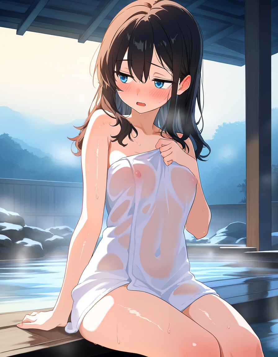 透けタオル