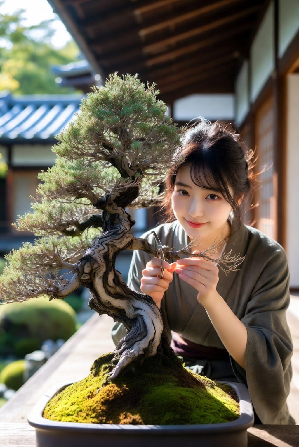 盆栽女子