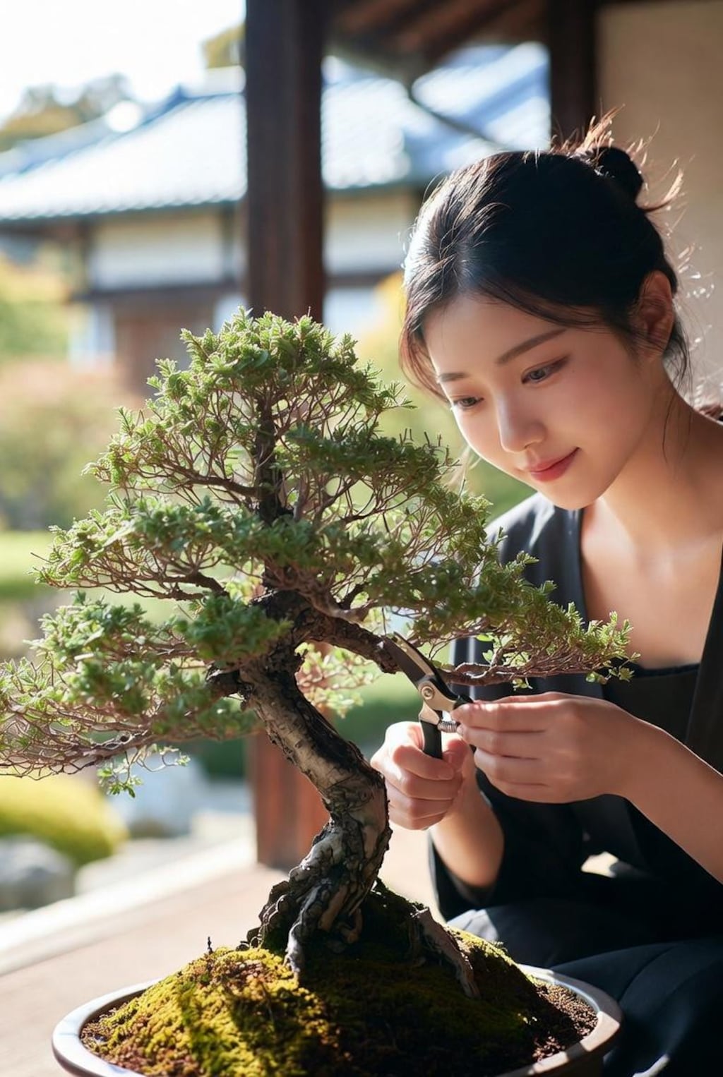 盆栽女子