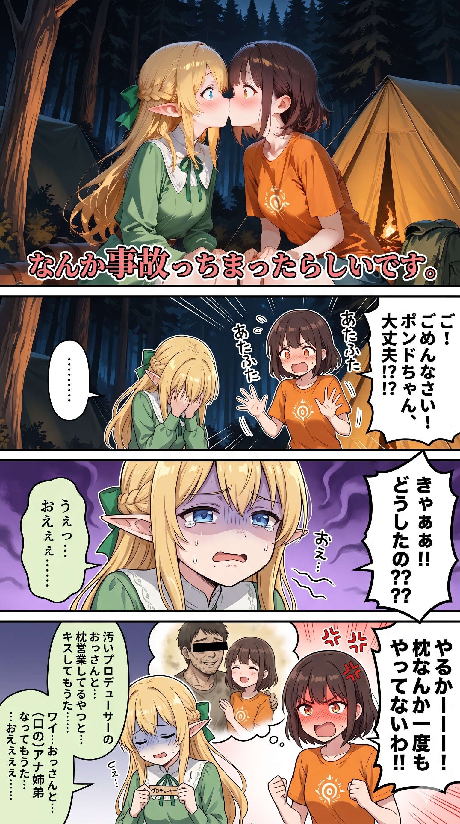 4コマ漫画｢なんか事故っちまったらしいです｣