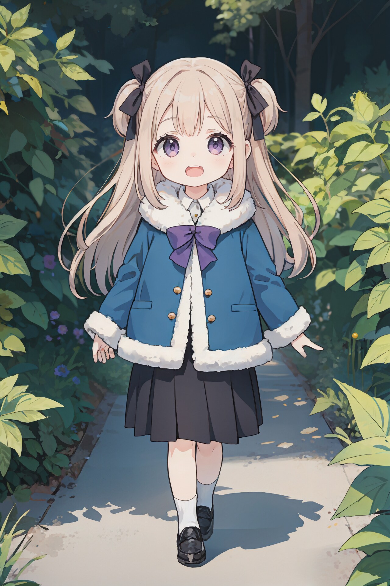 ふわふわコート（青）