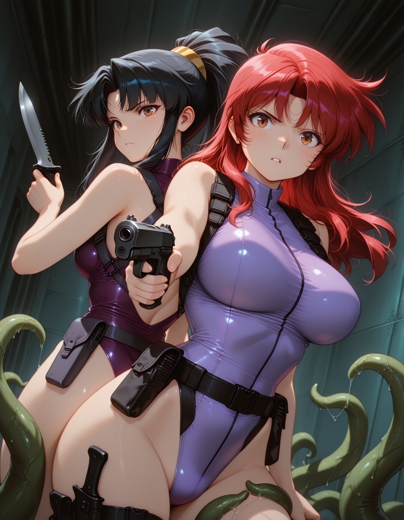敵アジト潜入【淫獣vs女スパイ】