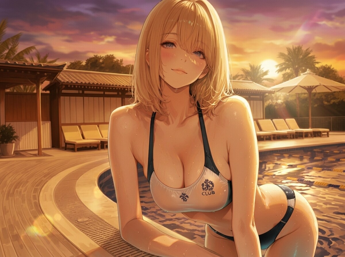 夕陽とちちぷいちゃん