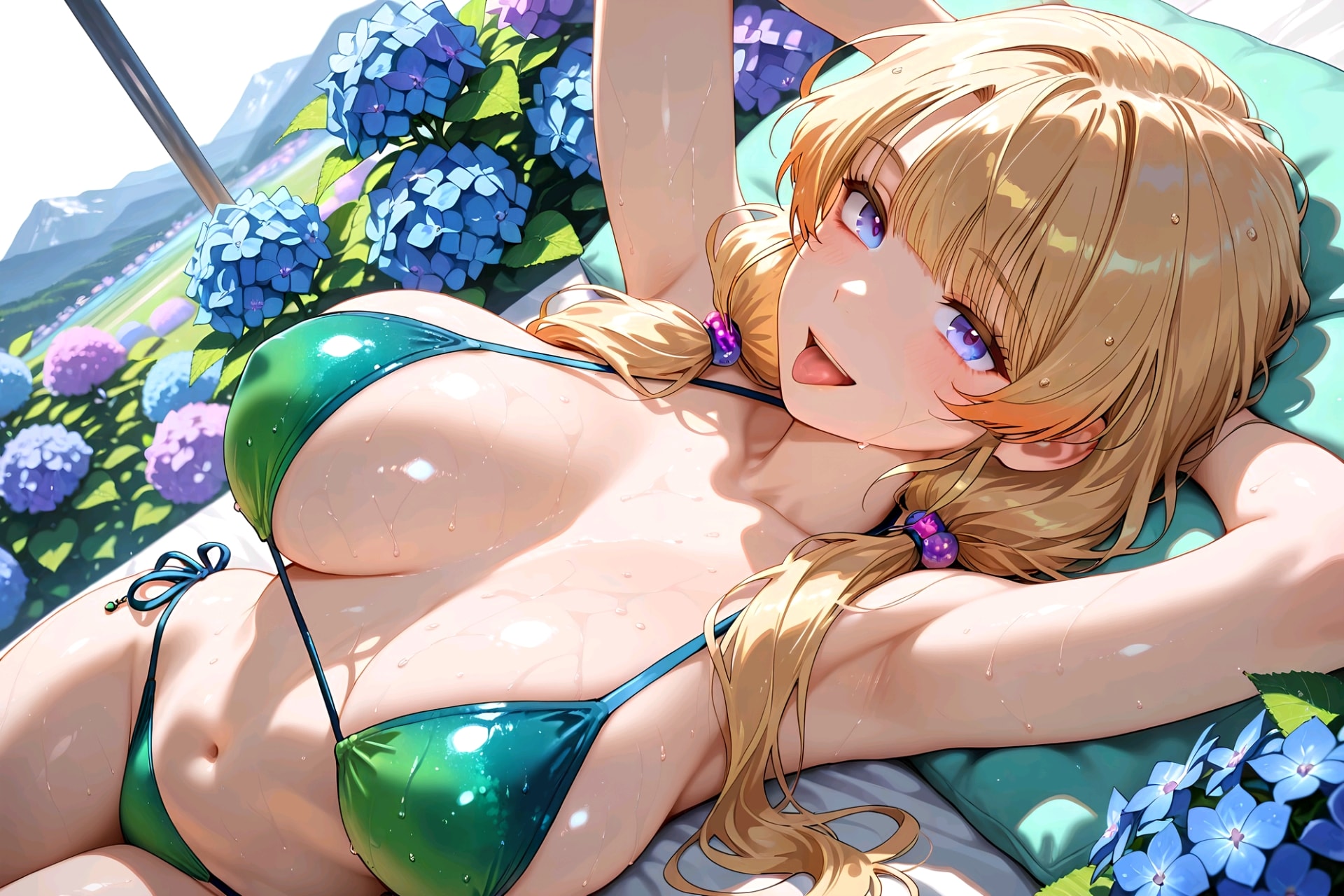 寝転がる