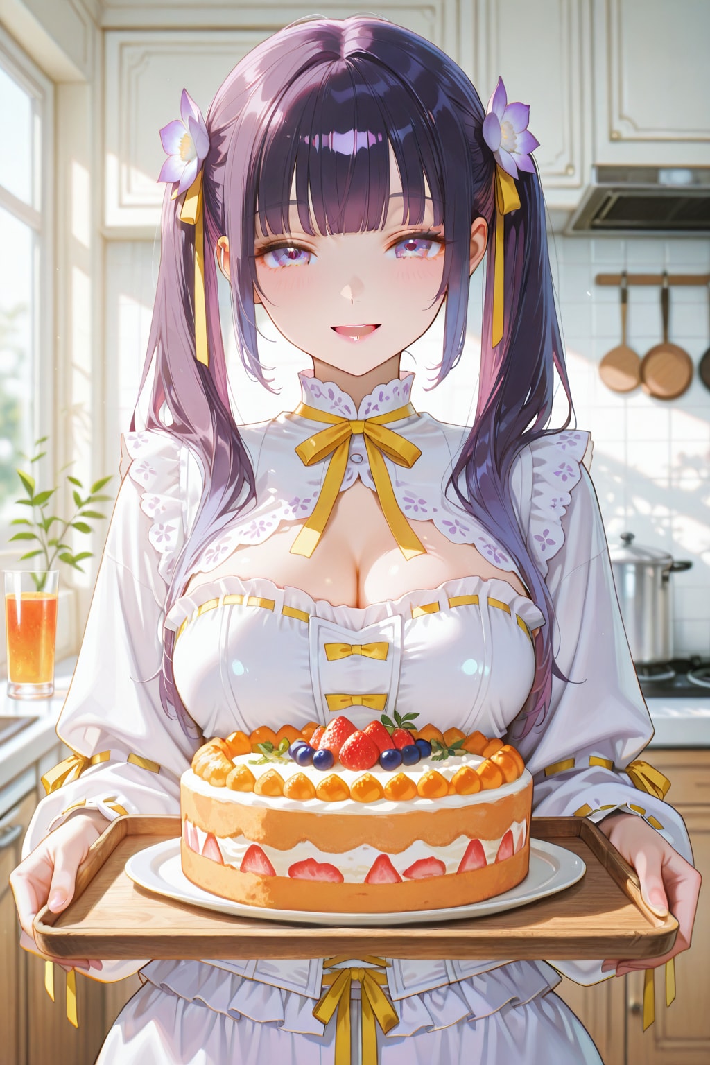 姫様❤️3歳のお誕生日おめでとうございます❤️由里絵様直伝のオレンジケーキを絵梨奈が姫様❤️の為に作りました❤️ | の人気AIイラスト・グラビア