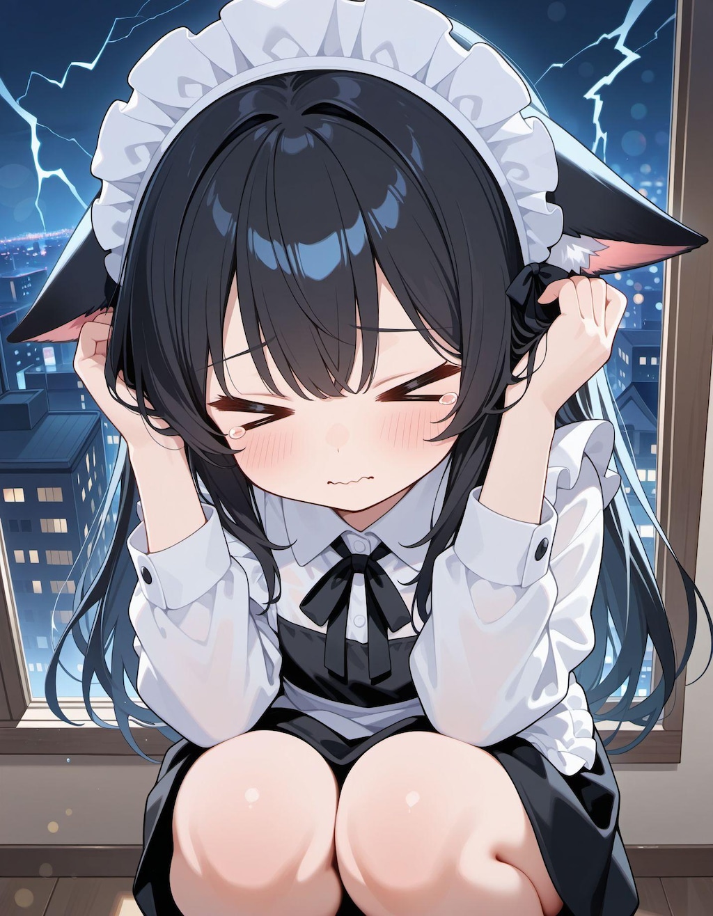 かみなりこわい＞＜