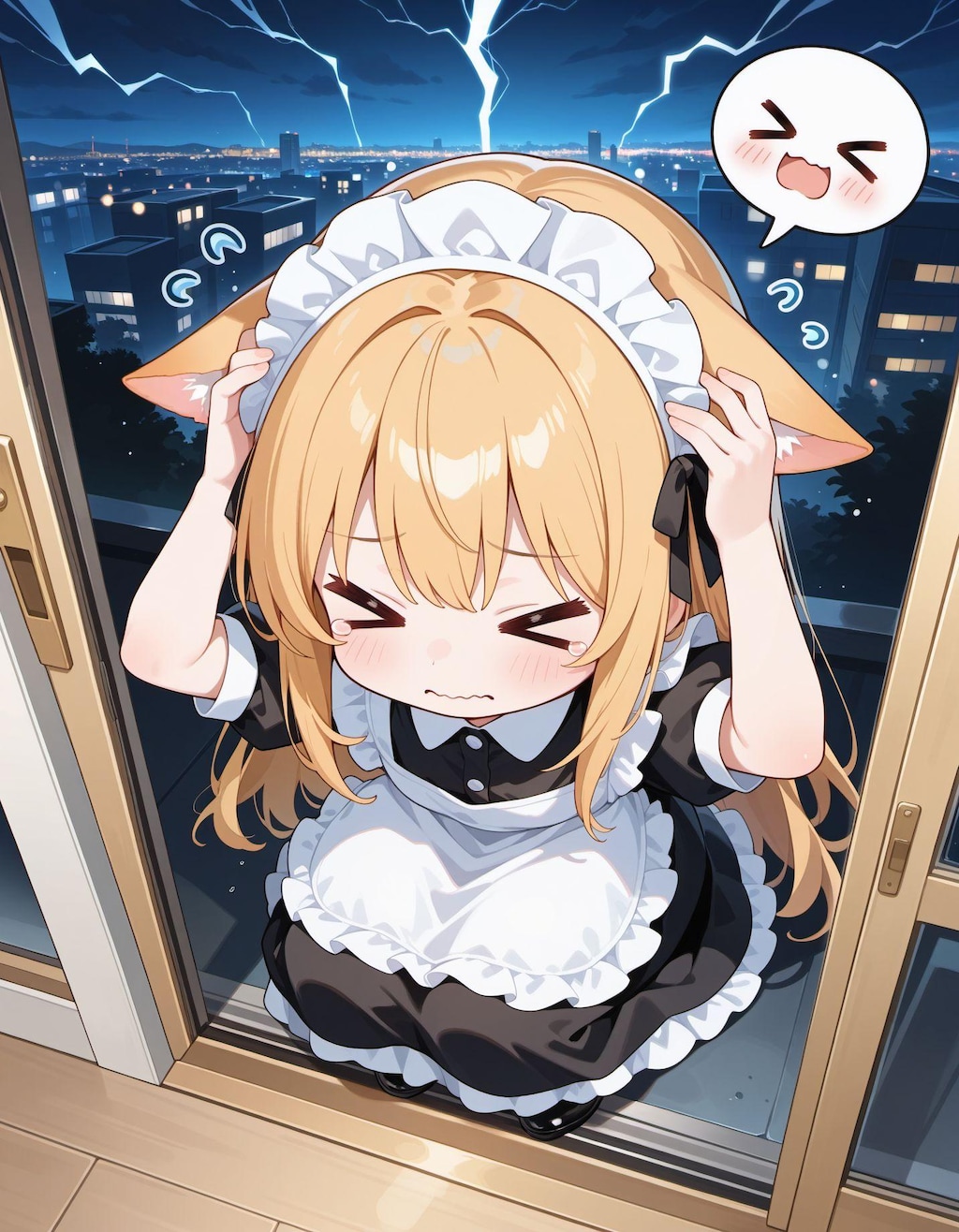 かみなりこわい＞＜