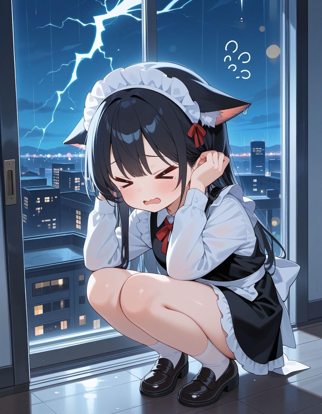 かみなりこわい＞＜