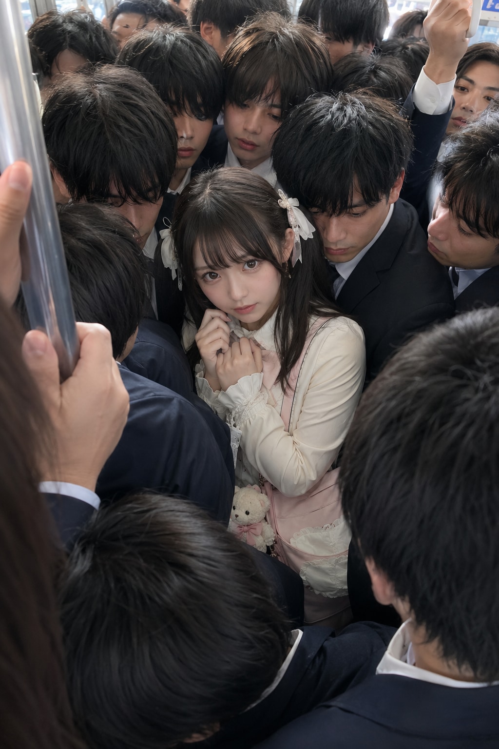 満員電車の女の子