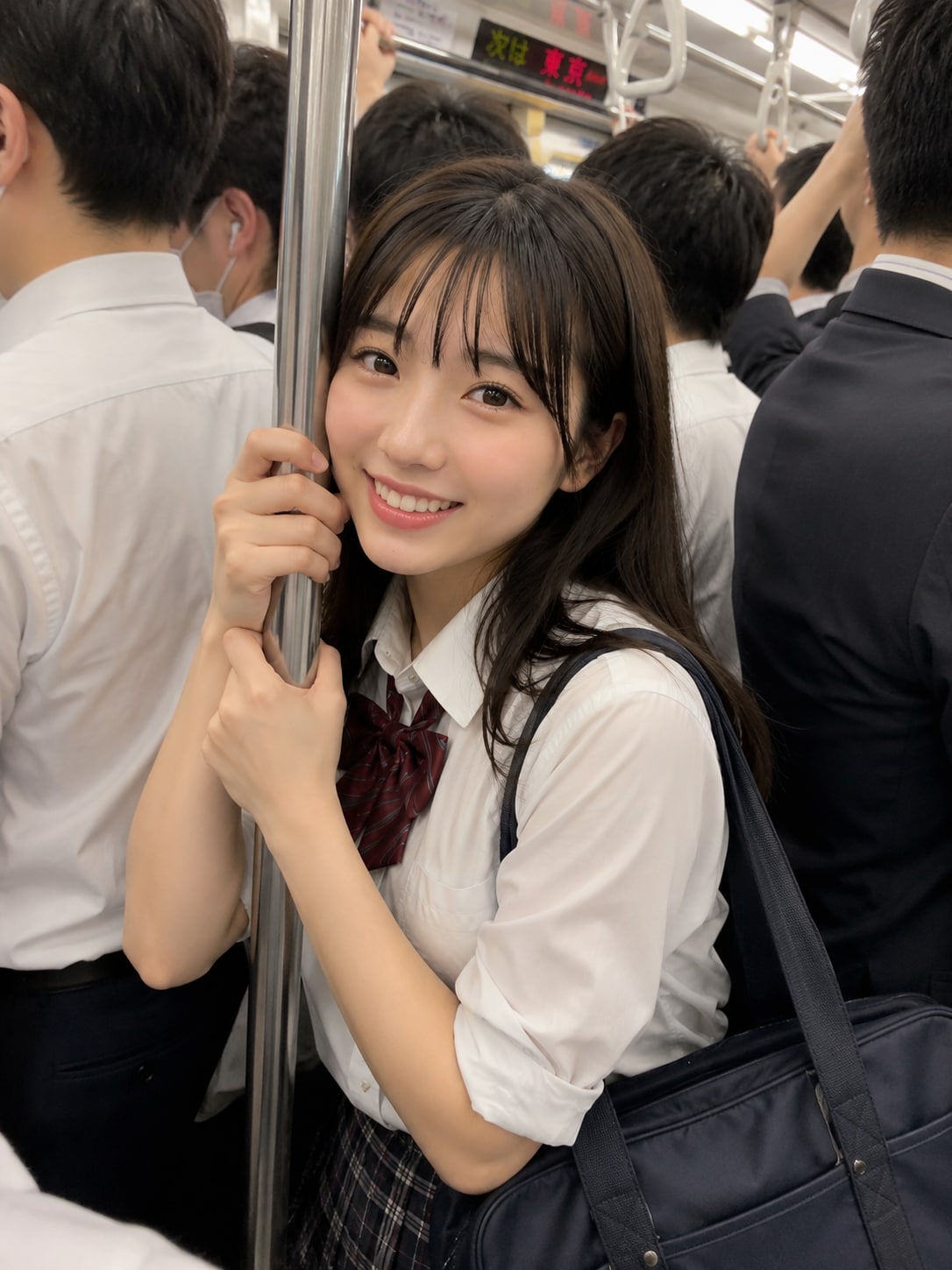 満員電車の女の子