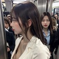 電車通学の女子大生_横乳 4枚目