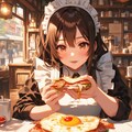 サンドウィッチを食べる【パラパライラスト】 11枚目
