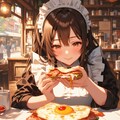 サンドウィッチを食べる【パラパライラスト】 10枚目