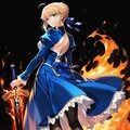 騎士王と火のエフェクト 2枚目