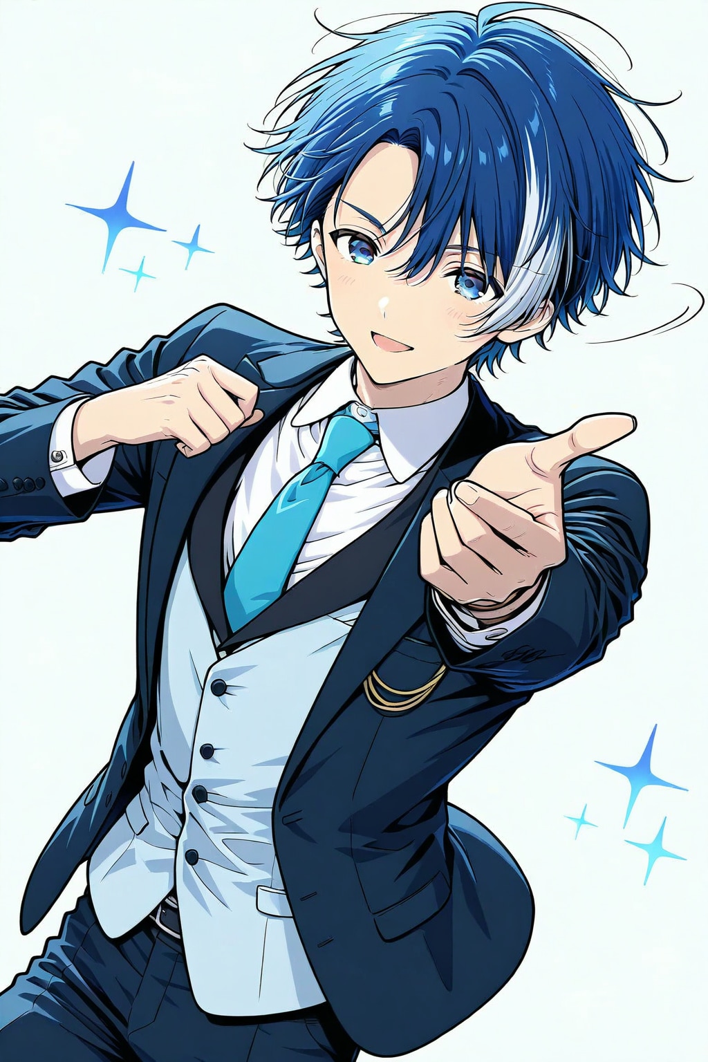 青髪の男女のイラスト特集！