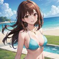 明るい海辺でグラビア撮影👙💕✨ 3枚目